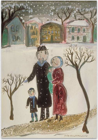 Dora Holzhandler, Jewish Family in the Snow